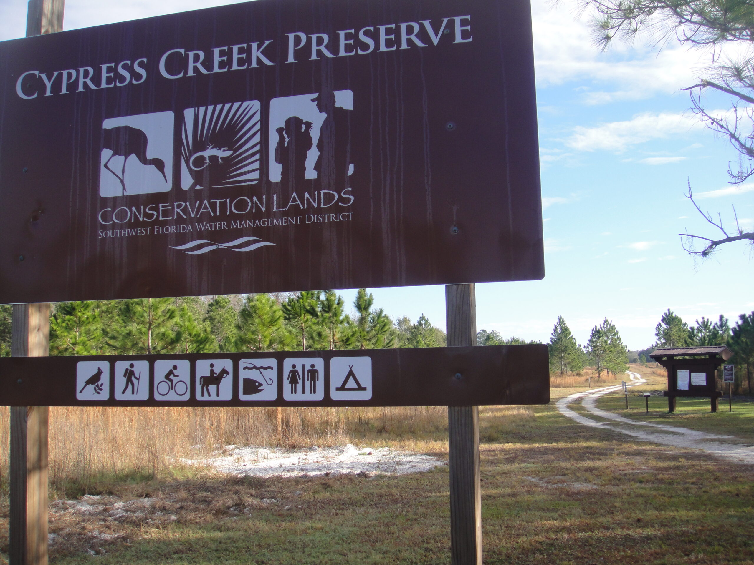 Cypress Creek Preserve entrance, Pasco County, Florida