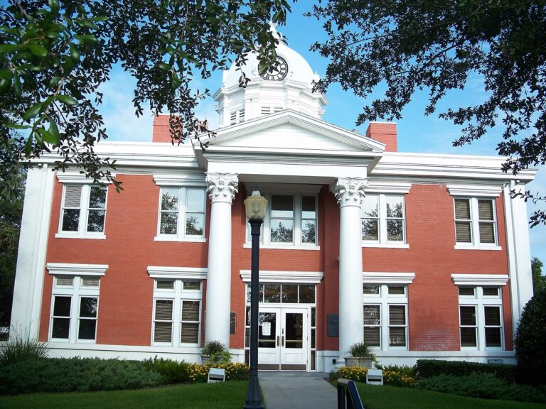 The 1909 Beaux-Arts Pasco County Courthouse in downtown Dade City, Florida