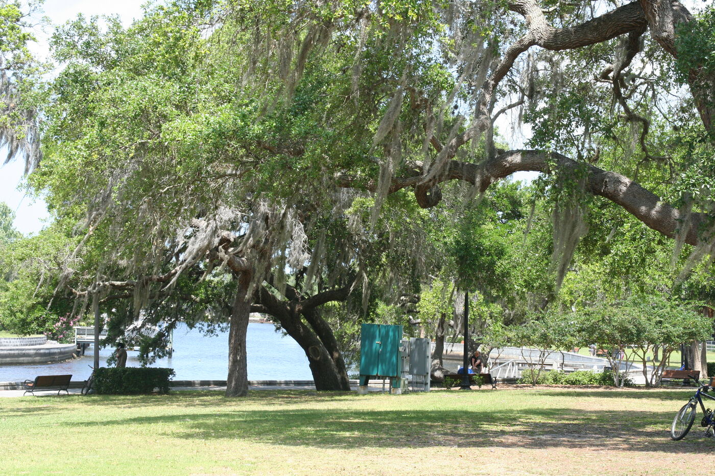 Sims Park along the Cotee River in downtown New Port Richey, Florida