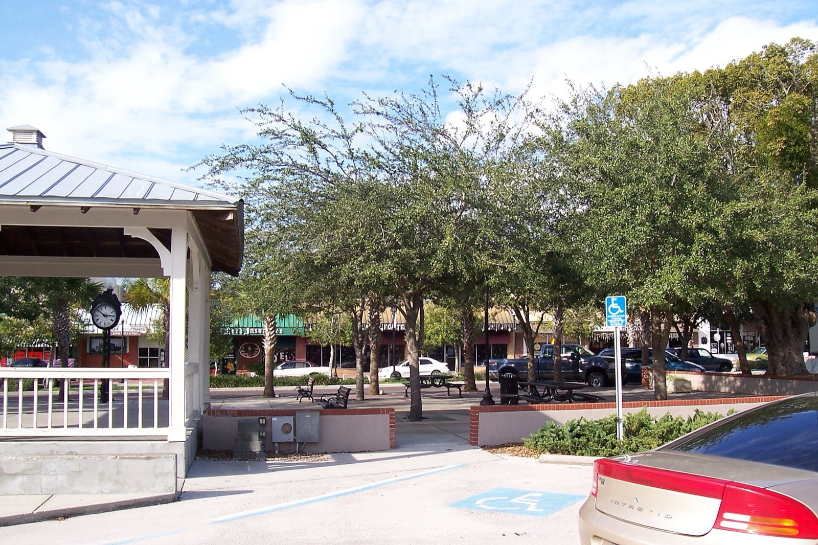 The downtown historic district of Zephyrhills, Florida