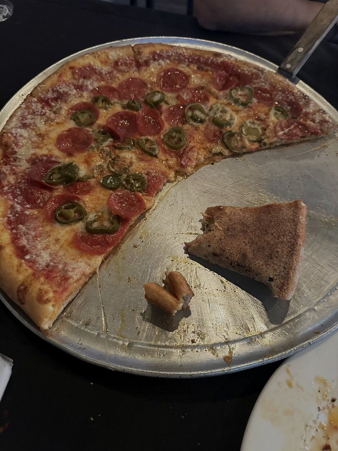 16-inch pepperoni and jalapeño pizza at A.R. French Pizzeria & Tavern in Trinity, Florida