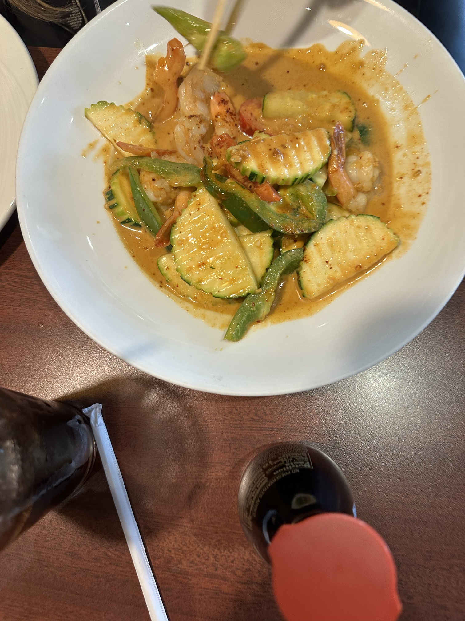Panang curry with shrimp at Bangkok Sushi