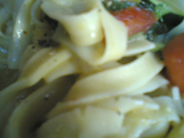 A plate of handmade Italian pasta