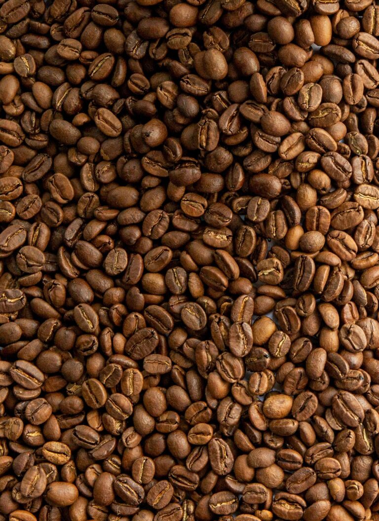 Close-up of roasted coffee beans, Cuban Grounds Coffee