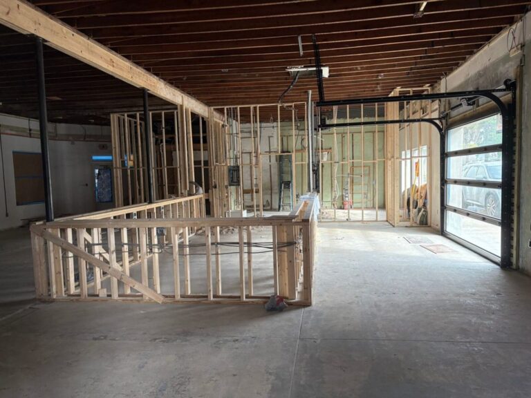 Interior of Morgans on Main under construction ahead of its opening
